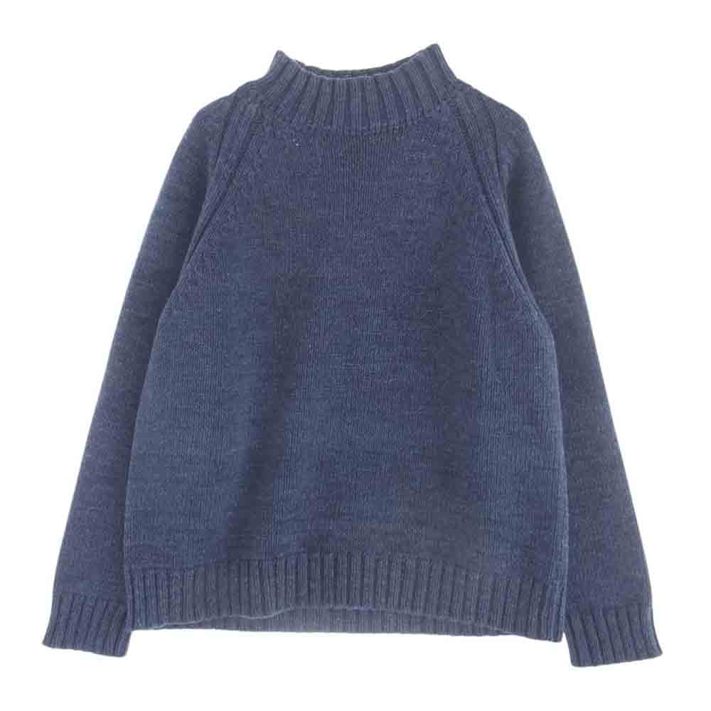 TENDERLOIN テンダーロイン 19AW MOCK NECK COTTON KNIT モックネック ニット セーター ブルー系 M【中古】