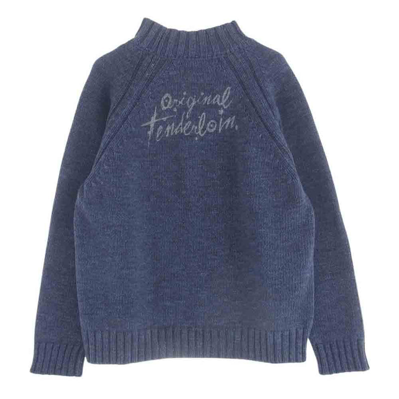 TENDERLOIN テンダーロイン 19AW MOCK NECK COTTON KNIT モックネック ニット セーター ブルー系 M【中古】