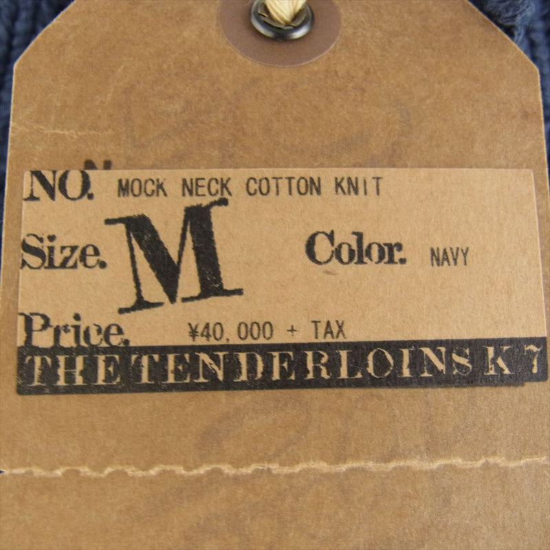 TENDERLOIN テンダーロイン 19AW MOCK NECK COTTON KNIT モックネック ニット セーター ブルー系 M【中古】