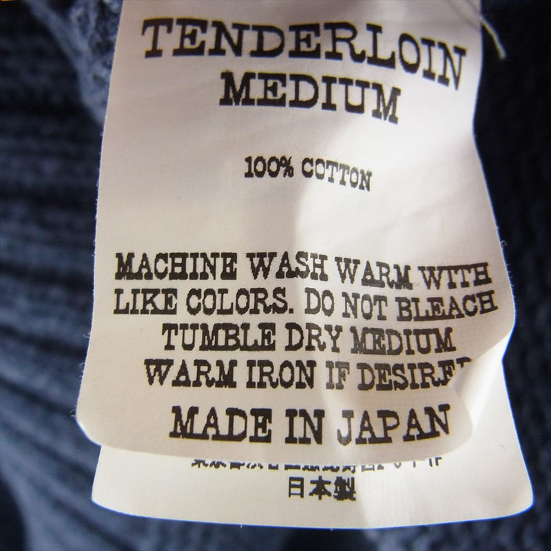 TENDERLOIN テンダーロイン 19AW MOCK NECK COTTON KNIT モックネック ニット セーター ブルー系 M【中古】