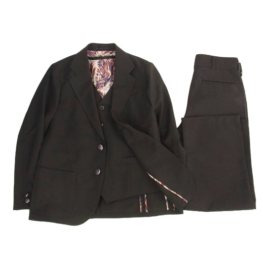 TENDERLOIN テンダーロイン × The Stylist Japan スタイリストジャパン 2ボタン 3ピース スーツ セットアップ ブラウン系 ジャケット:XS　ベスト:S　パンツ:XS【中古】