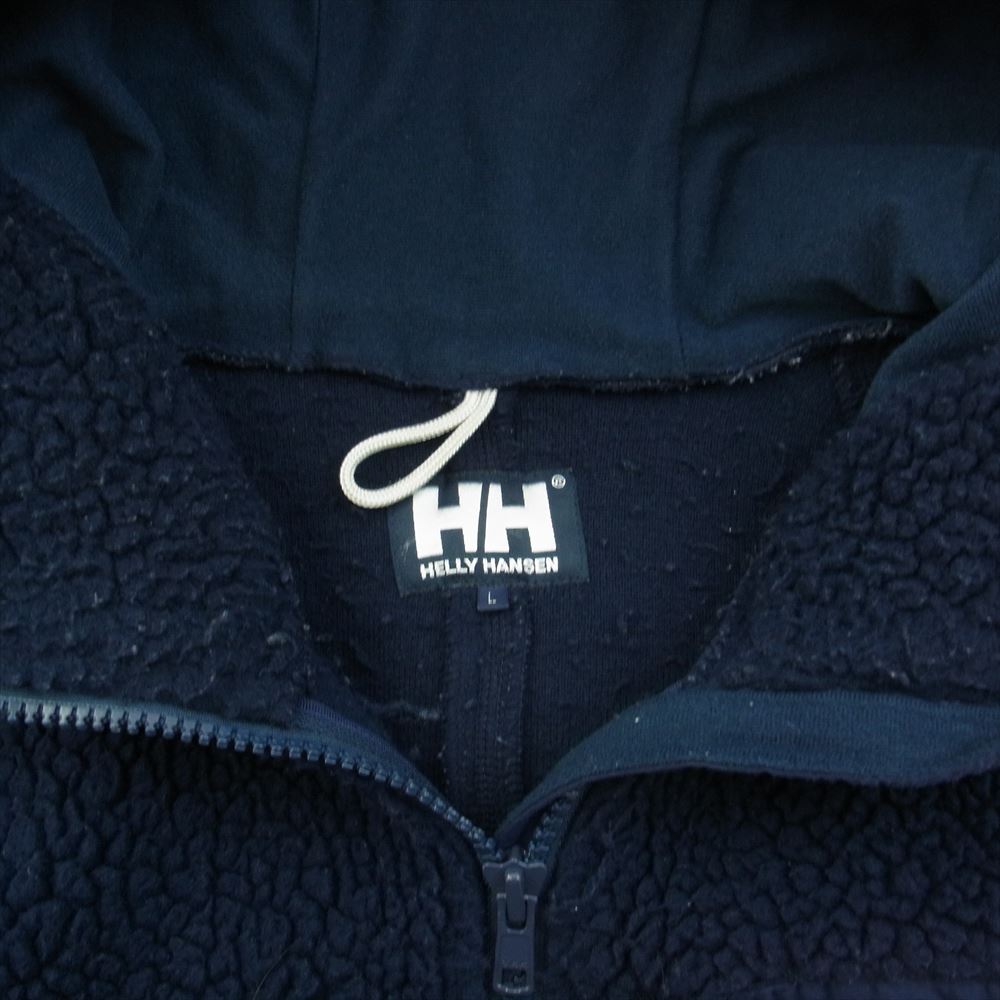 HELLY HANSEN ヘリーハンセン HOE51254 FIBER PILE THERMO HOODIE ファイバーパイルサーモ フリース フーディ パーカー ネイビー系 L【中古】