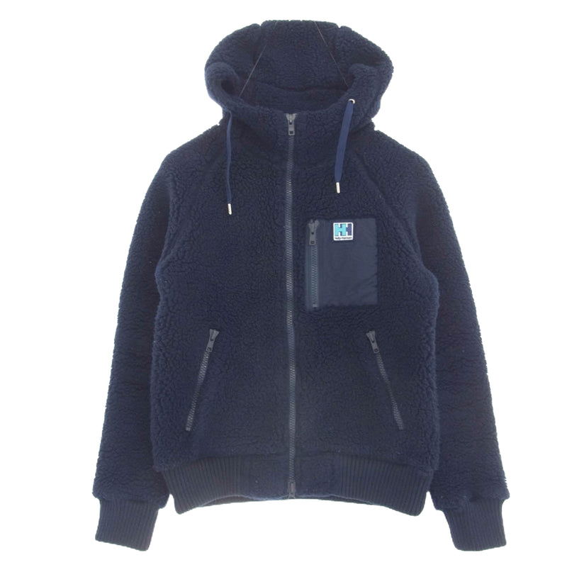 HELLY HANSEN ヘリーハンセン HOE51254 FIBER PILE THERMO HOODIE ファイバーパイルサーモ フリース フーディ パーカー ネイビー系 S【中古】