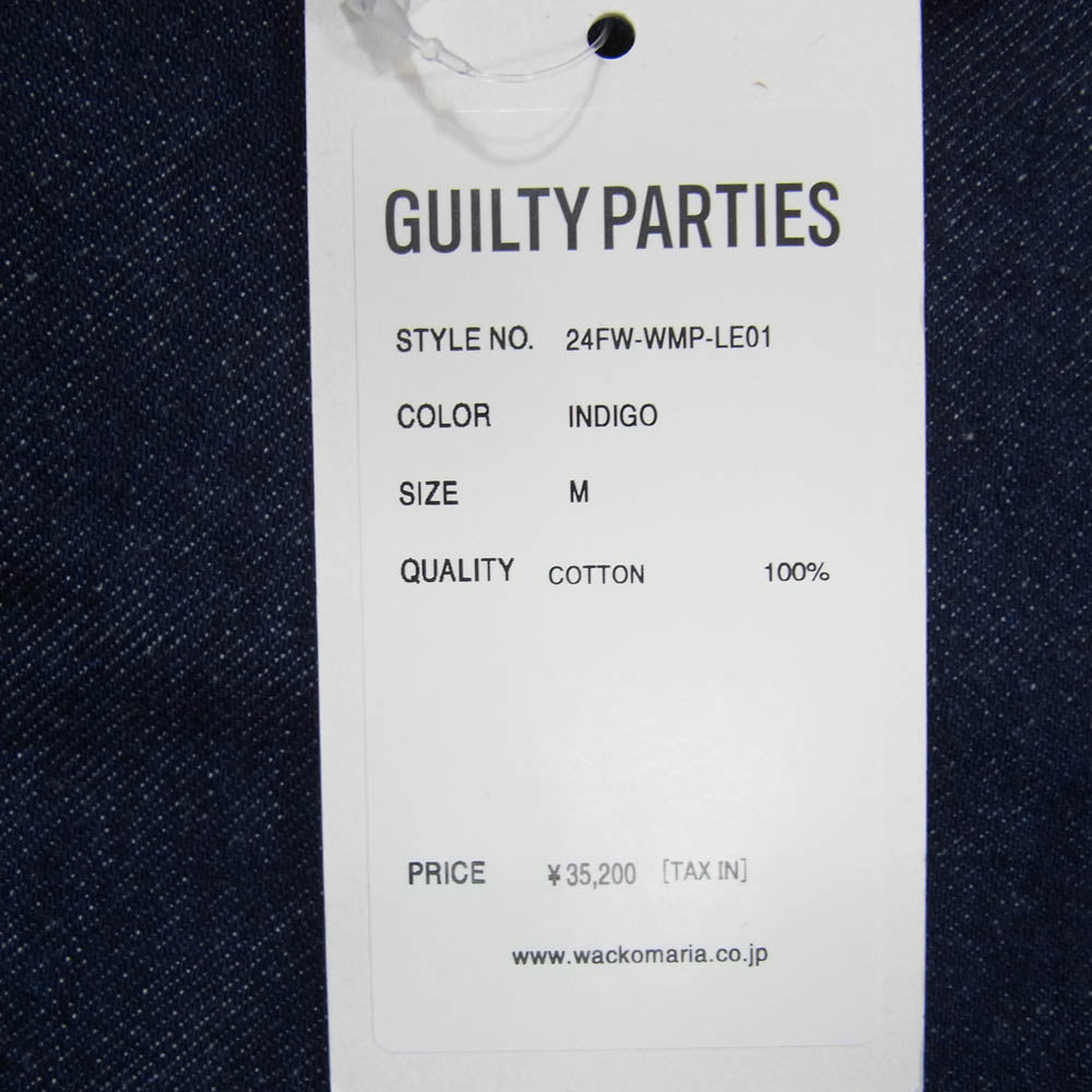 WACKO MARIA ワコマリア 24AW 24FW-WMP-LE01 LB0550 Lee リー Wネーム DENIM PANTS デニムパンツ ジーンズ インディゴブルー系 M【極上美品】【中古】