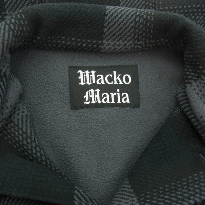 WACKO MARIA ワコマリア 24AW 24FW-WMO-BL25 FLEECE SHIRT TYPE2 フリース シャツ ジャケット タイプ2 ブラック系 グレー系 M【新古品】【未使用】【中古】