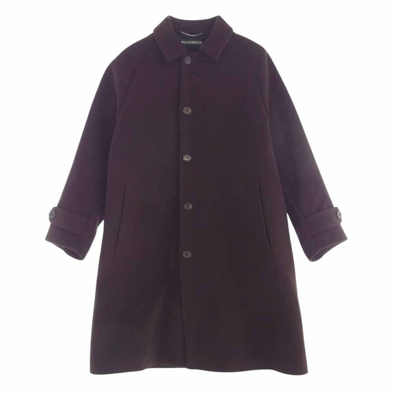 WACKO MARIA ワコマリア 23AW 23FW-WMO-CO02 BAL COLLAR COAT ( TYPE-2 ) カシミア混 ウール ラグランスリーブ バルカラーコート ブラウン系 M【極上美品】【中古】