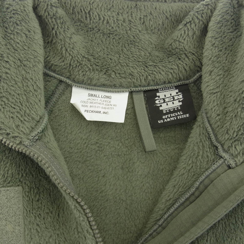 ヴィンテージ 8415-01-546-6721 US ARMY GEN3 LEVEL3 FLEECE 米軍 アメリカ軍 レベル フリース ジャケット カーキ系 S【中古】