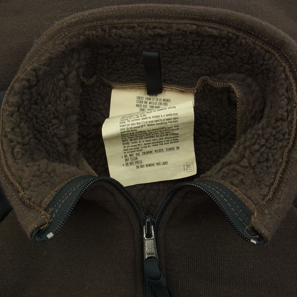 ヴィンテージ 8415-01-228-1355 US ARMY 90s 米軍 アメリカ軍 フリース ベア ジャケット ブラウン系 M【中古】