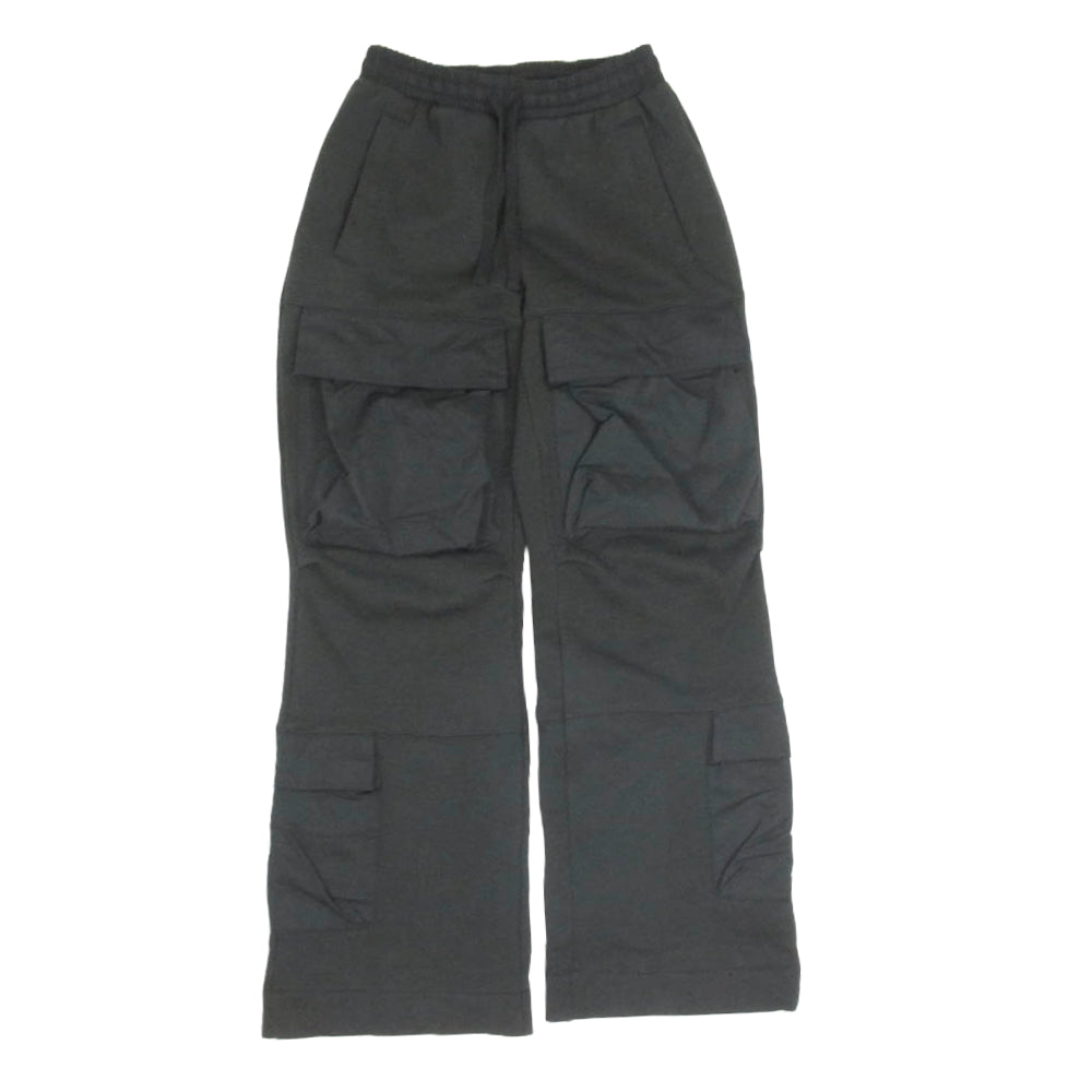 エンタイアスタジオ 23AW ES2341 UTILITY SWEATS CORK ユーティリティ ワイド スウェット カーゴ ロング パンツ ブラック系 S【中古】