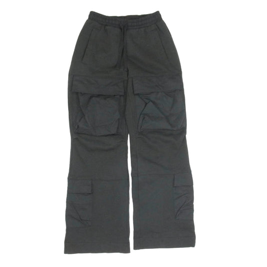 エンタイアスタジオ 23AW ES2341 UTILITY SWEATS CORK ユーティリティ ワイド スウェット カーゴ ロング パンツ ブラック系 S【中古】