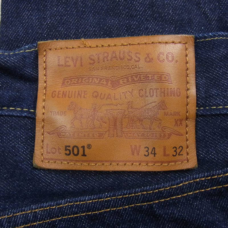 Levi's リーバイス PC9-0022X-0000　 SHRINK-TO-FIT 501 DENIM PANT ボタンフライ デニムパンツ W34 L32 インディゴブルー系 W34L32【中古】