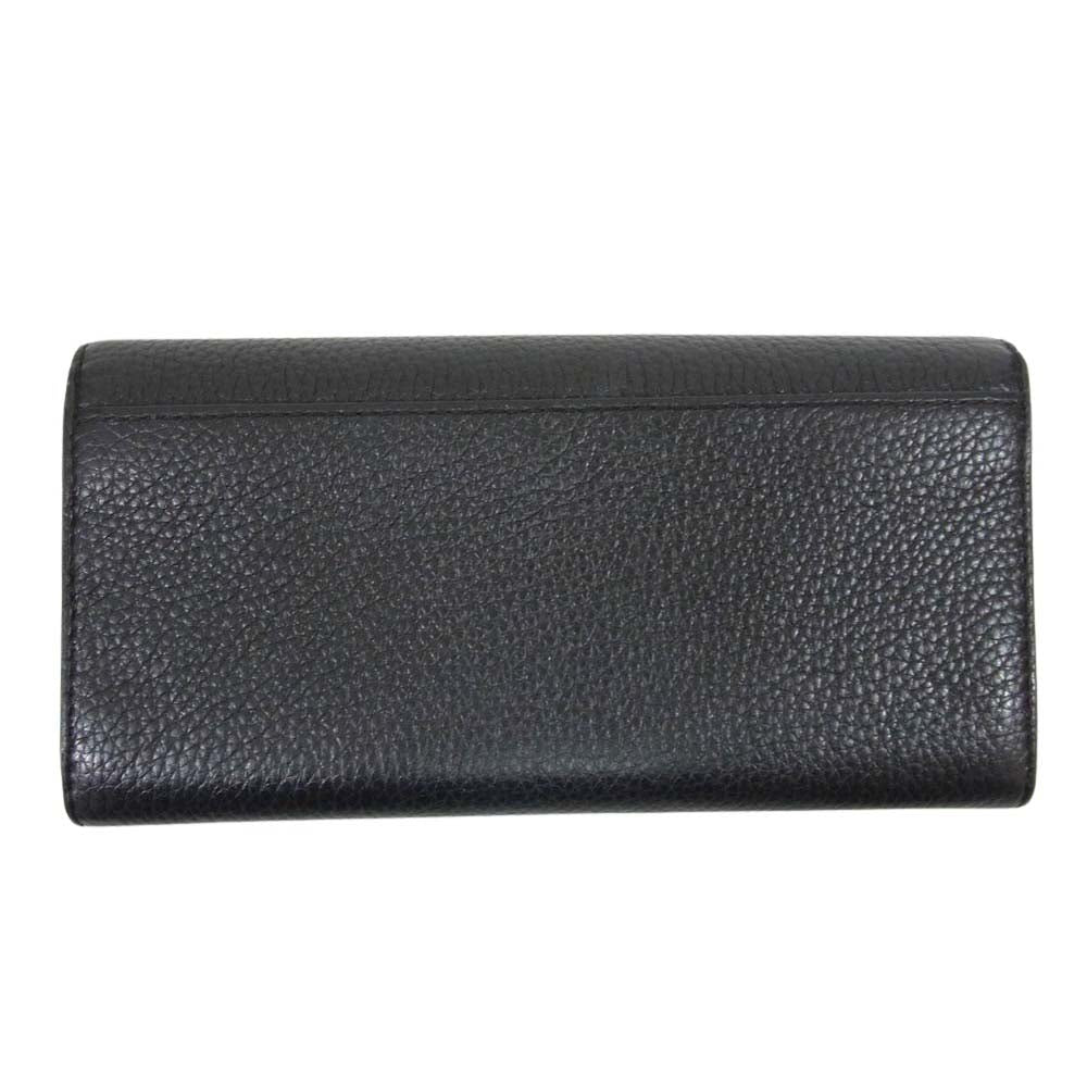 Michael Kors マイケルコース サークルMK レザー ロングウォレット 長財布 ブラック系【極上美品】【中古】