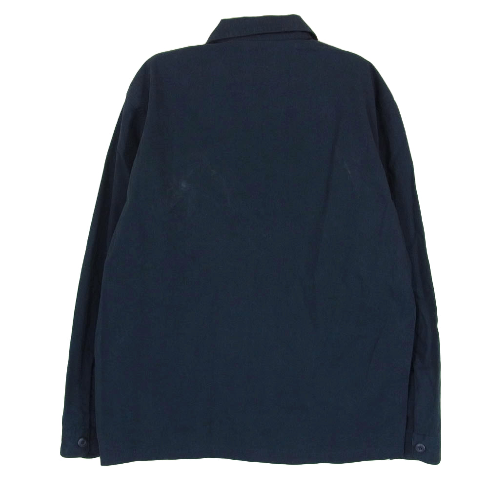 CRIMIE クライミー CR01-02L1-SL01 NYLON & COTTON MILITARLY SHIRT ナイロン コットン ロゴ ミリタリー シャツ ネイビー系 XL【中古】