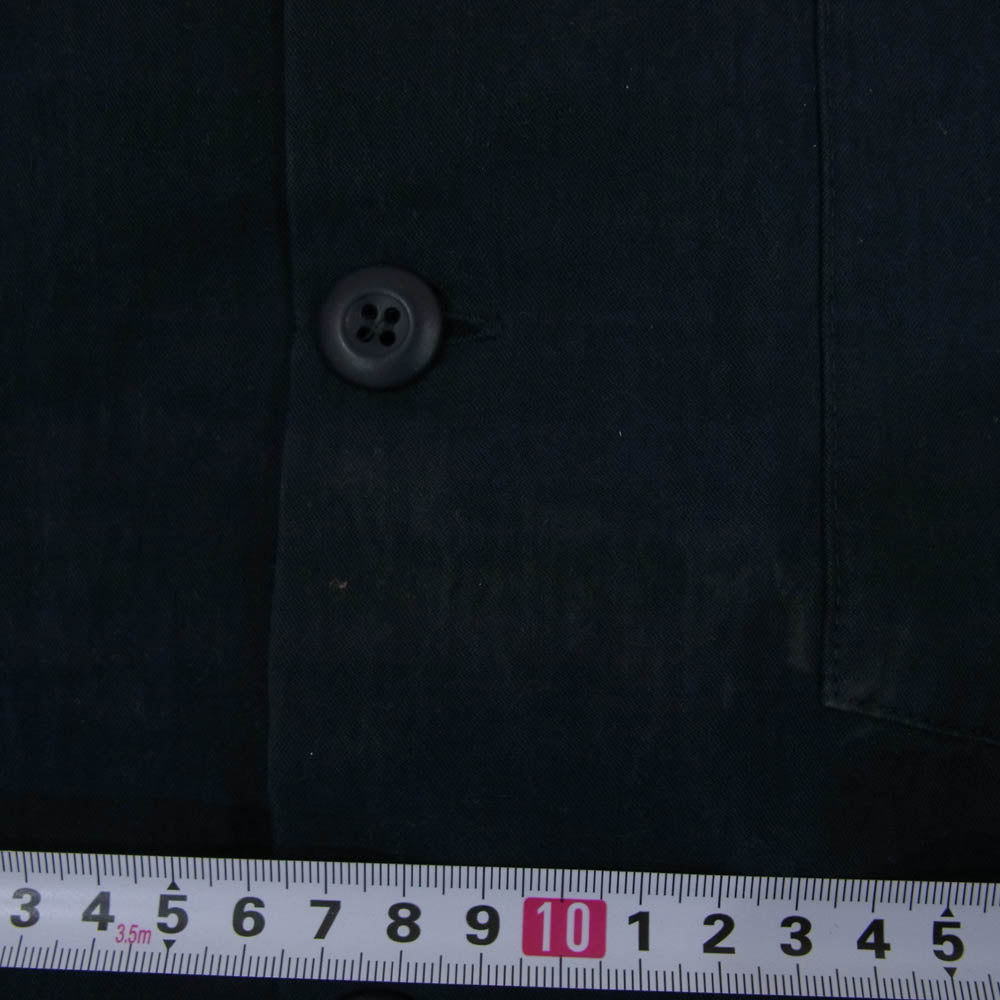 CRIMIE クライミー CR01-02L1-SL01 NYLON & COTTON MILITARLY SHIRT ナイロン コットン ロゴ ミリタリー シャツ ネイビー系 XL【中古】
