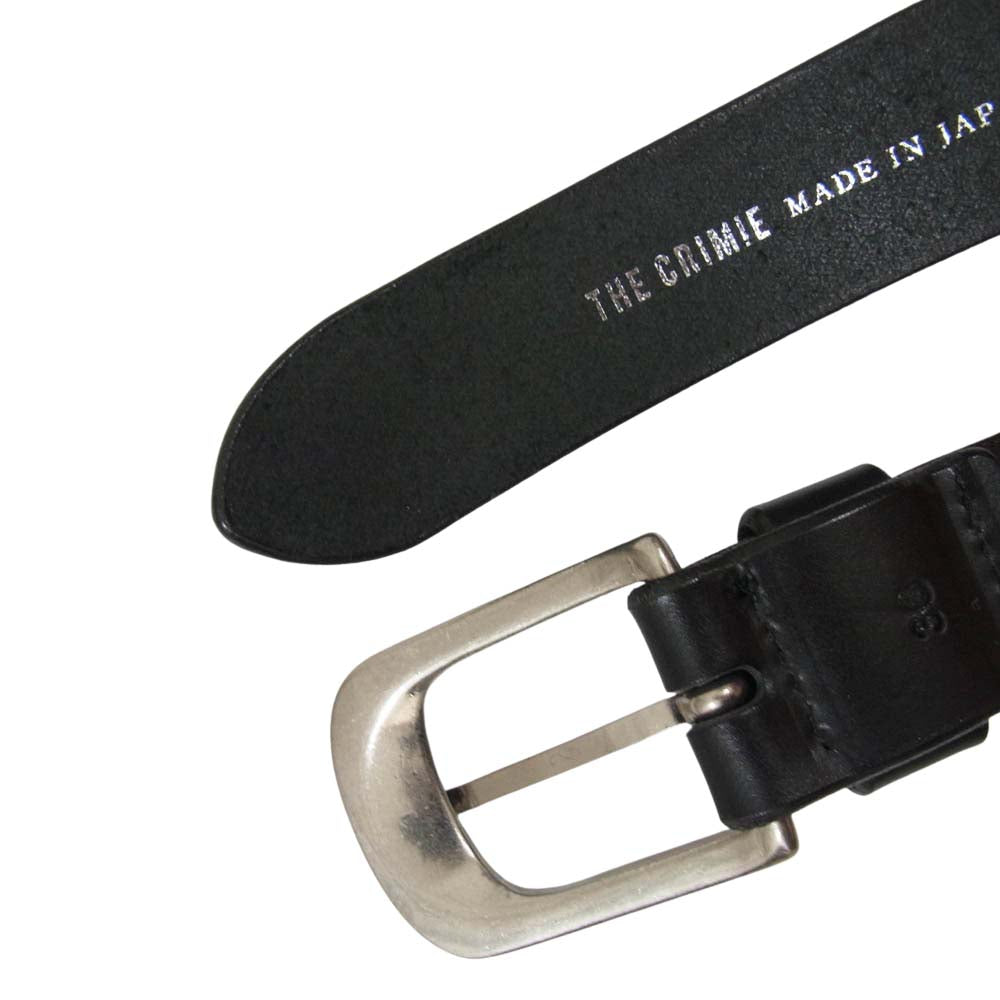 CRIMIE クライミー CR1-02C5-WB05 STAR STUDDED BELT スター スタッズ レザー ベルト ブラック系 36【中古】