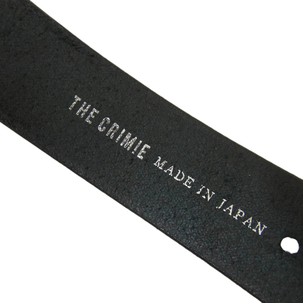 CRIMIE クライミー CR1-02C5-WB05 STAR STUDDED BELT スター スタッズ レザー ベルト ブラック系 36【中古】