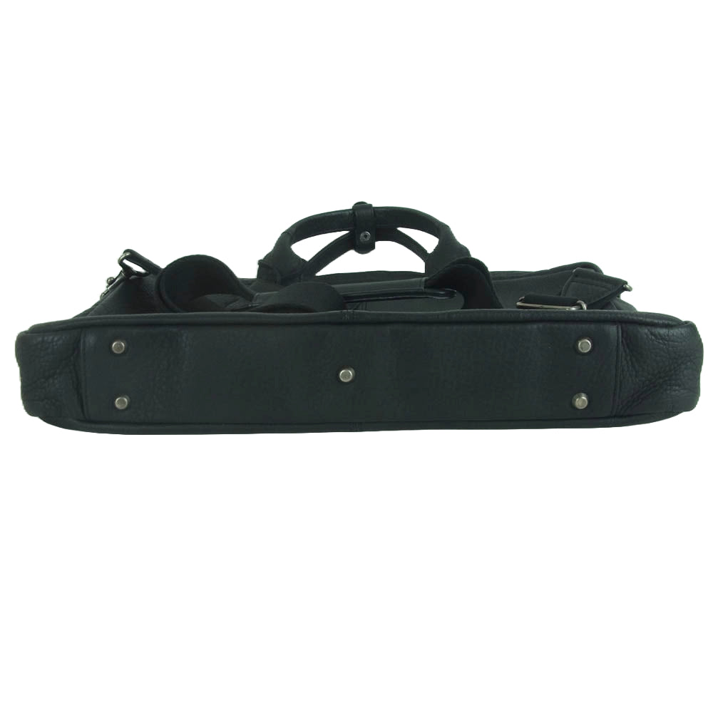 PORTER ポーター WITH ウィズ レザー 2WAY ブリーフケース ショルダー バッグ ブラック系【中古】