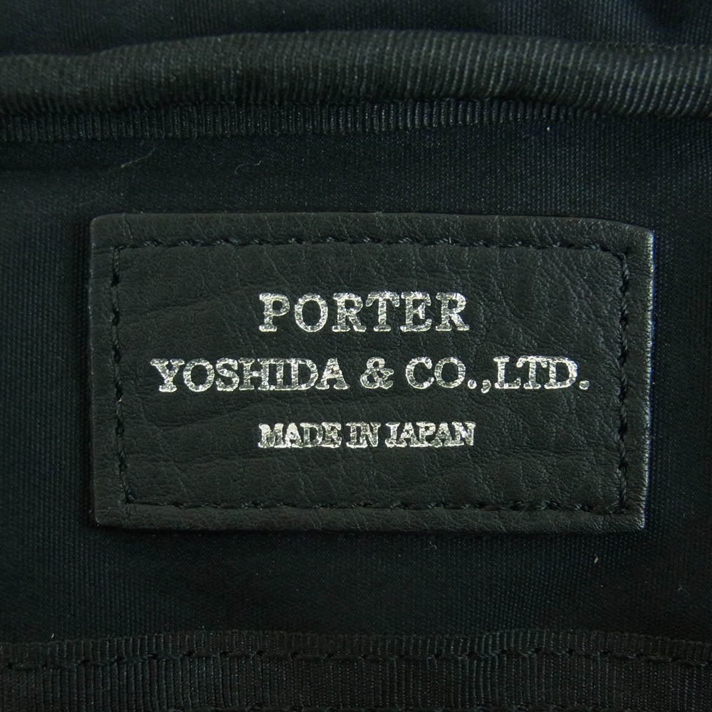 PORTER ポーター WITH ウィズ レザー 2WAY ブリーフケース ショルダー バッグ ブラック系【中古】