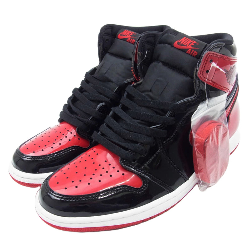 NIKE ナイキ 555088-063 Nike Air Jordan 1 High OG Patent Bred ナイキ エアジョーダン1 ハイ OG パテント ブレッド スニーカー ブラック系 レッド系 27.5cm【新古品】【未使用】【中古】