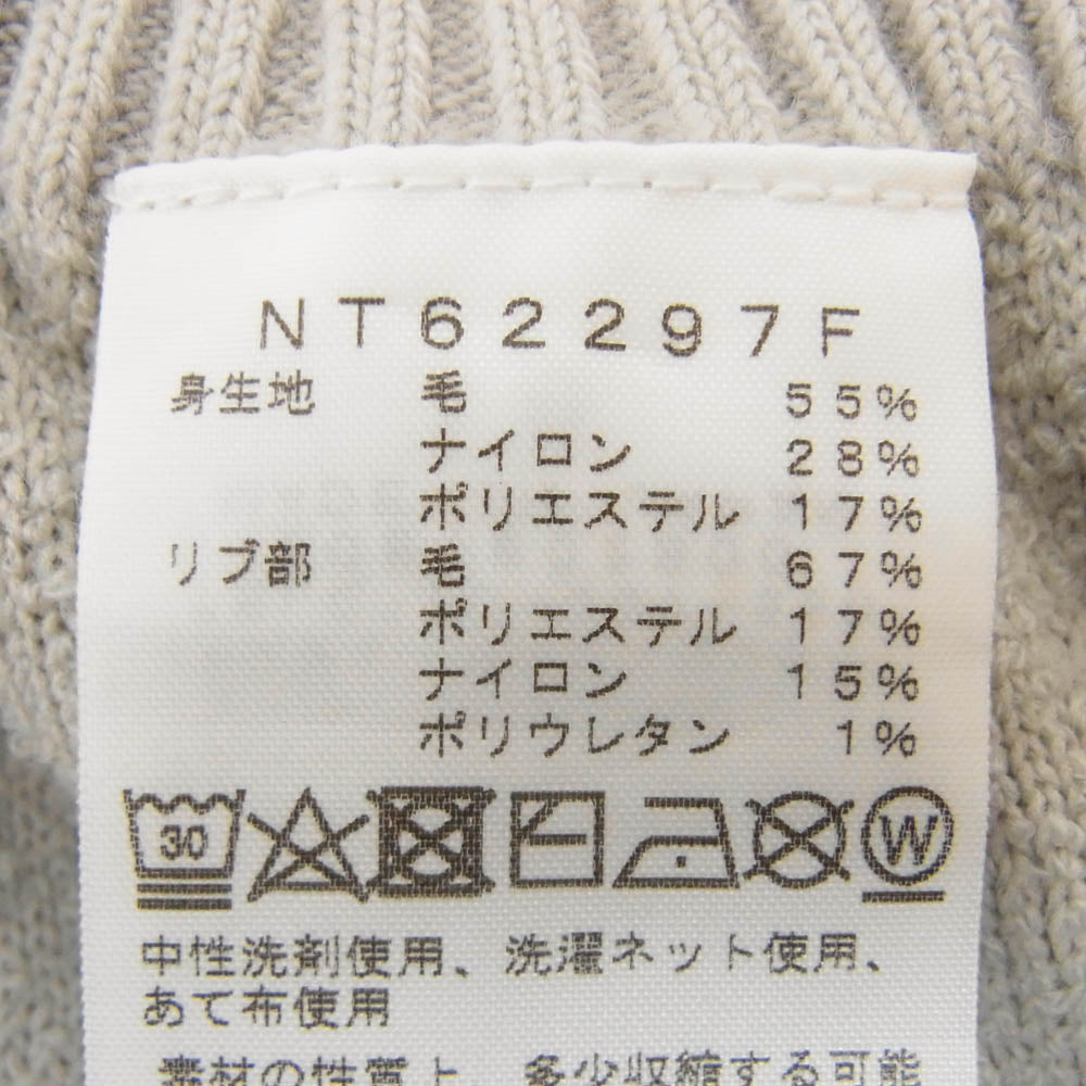 THE NORTH FACE ノースフェイス NT62297F ハイネック ウール ナイロン ポリエステル セーター ニット グレー系 M【中古】