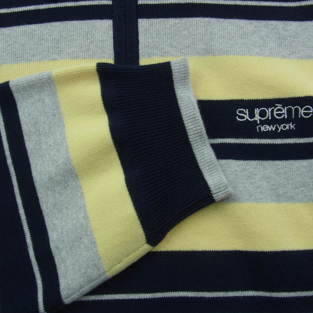 Supreme シュプリーム 24AW 24FW Stripe Zip L/S Polo ストライプ ジップアップ フルジップ ロングスリーブ 長袖 ポロシャツ ニット ニットポロ マルチカラー系【極上美品】【中古】