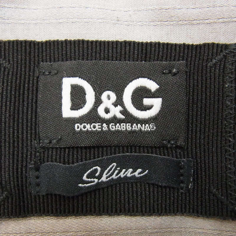 DOLCE&GABBANA ドルチェアンドガッバーナ RS0286 ストライプ 長袖 ドレスシャツ グレー系 44【中古】