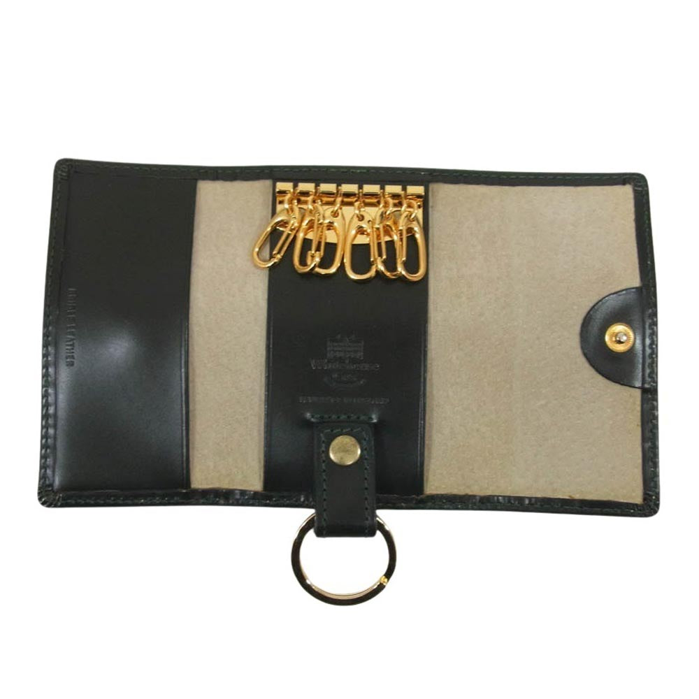 WHITE HOUSE COX ホワイトハウスコックス S9692 ブライドルレザー 6蓮 キーケース グリーン系【極上美品】【中古】