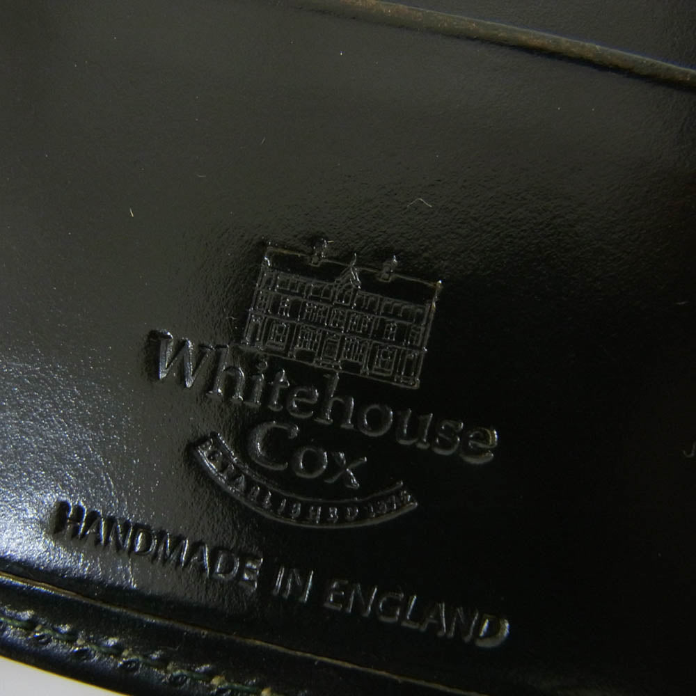 WHITE HOUSE COX ホワイトハウスコックス S7532 ブライドルレザー 二つ折り財布 コインウォレット コンパクトウォレット グリーン系【中古】