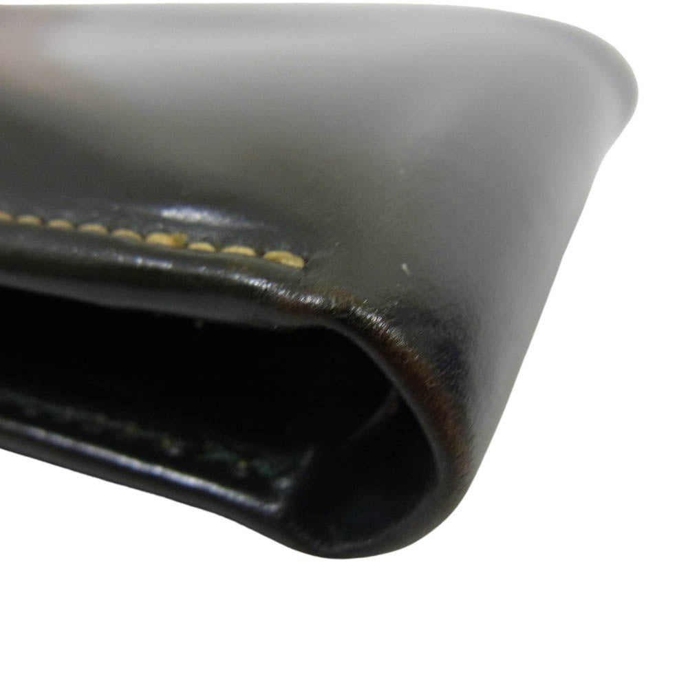 WHITE HOUSE COX ホワイトハウスコックス S7532 ブライドルレザー 二つ折り財布 コインウォレット コンパクトウォレット グリーン系【中古】
