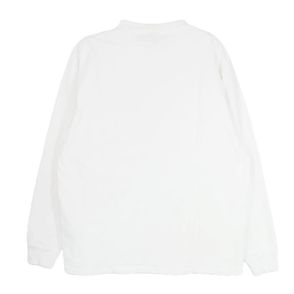 HUF ハフ OG LOGO LS TEE ロゴ刺繍 長袖 Tシャツ ホワイト系 L【中古】