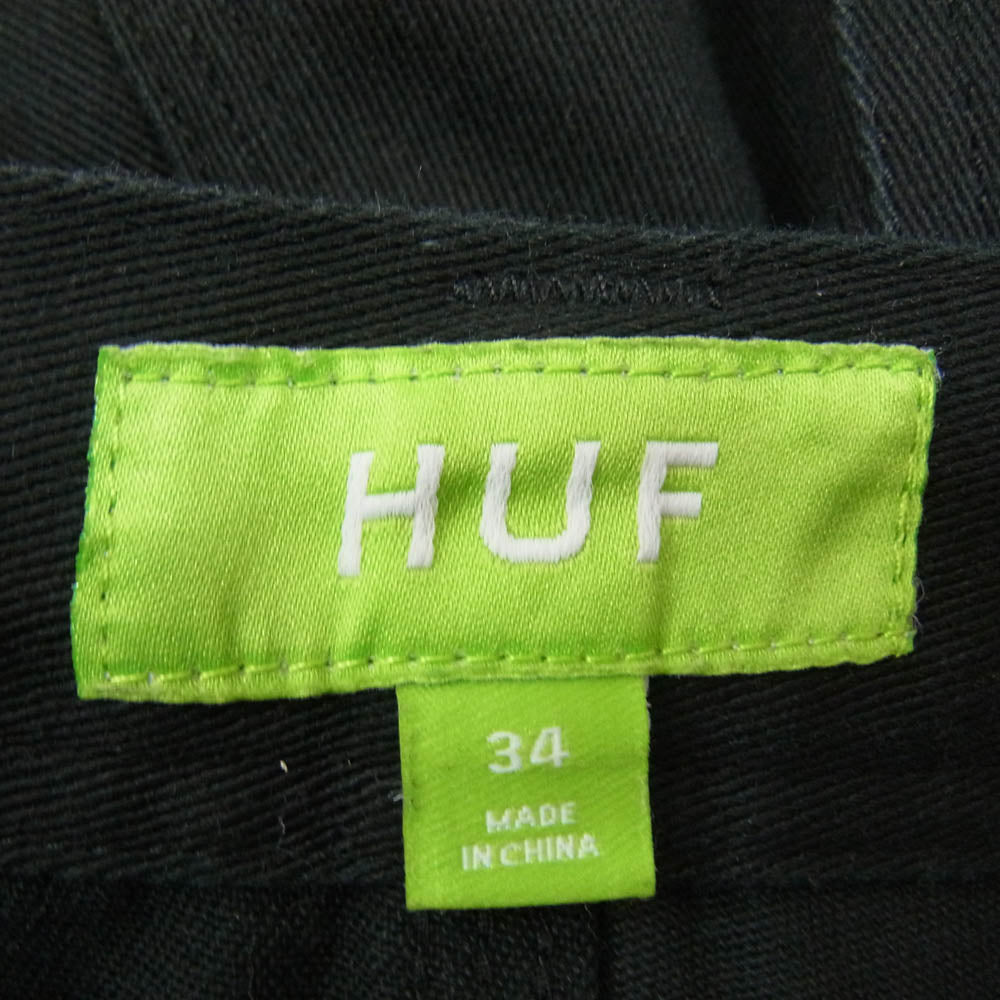 HUF ハフ PTU0161 BOYD PANT ボトムス パンツ ワイドパンツ チノパンツ ブラック系 34【中古】
