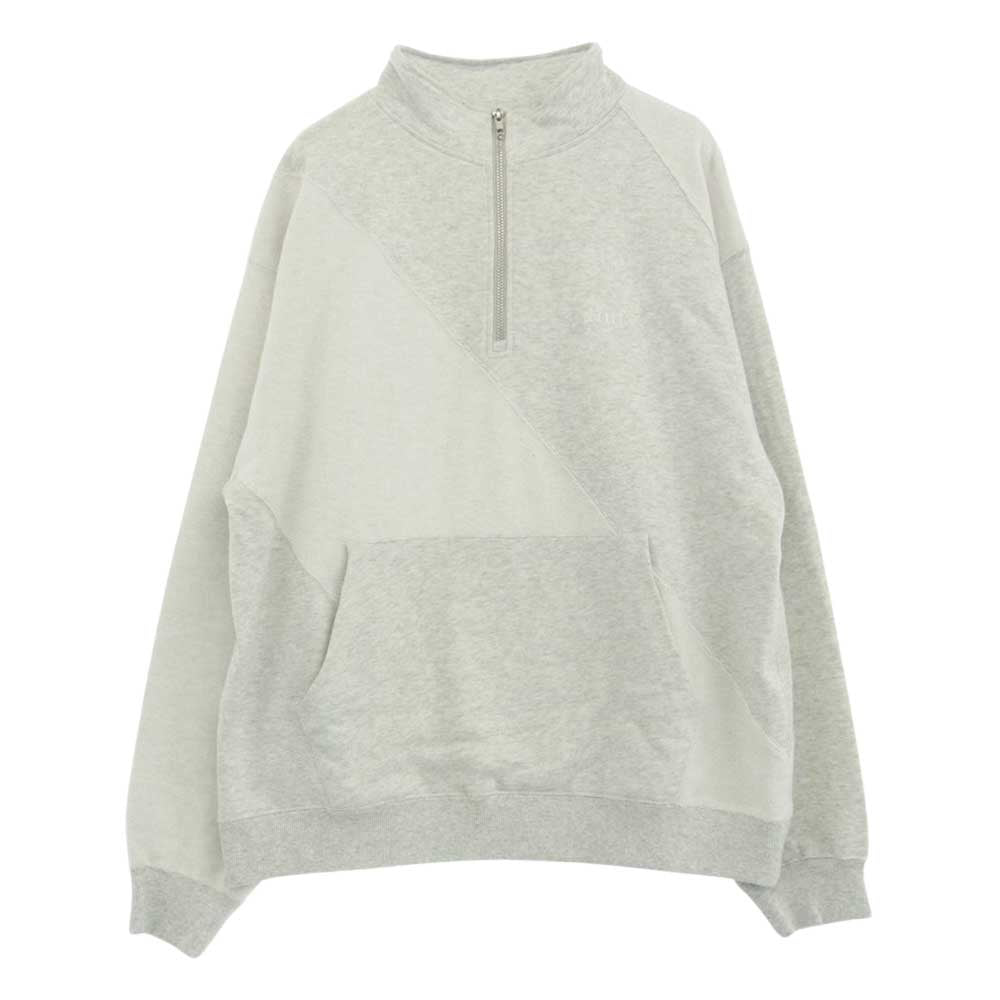 HUF ハフ 20周年限定 CONVERSION ZIP FLEECE コンバージョン ハーフジップ スウェット トレーナー グレー系 L【中古】