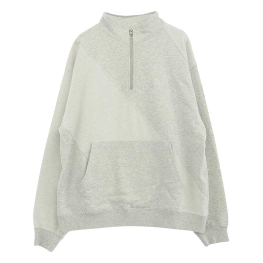 HUF ハフ 20周年限定 CONVERSION ZIP FLEECE コンバージョン ハーフジップ スウェット トレーナー グレー系 L【中古】