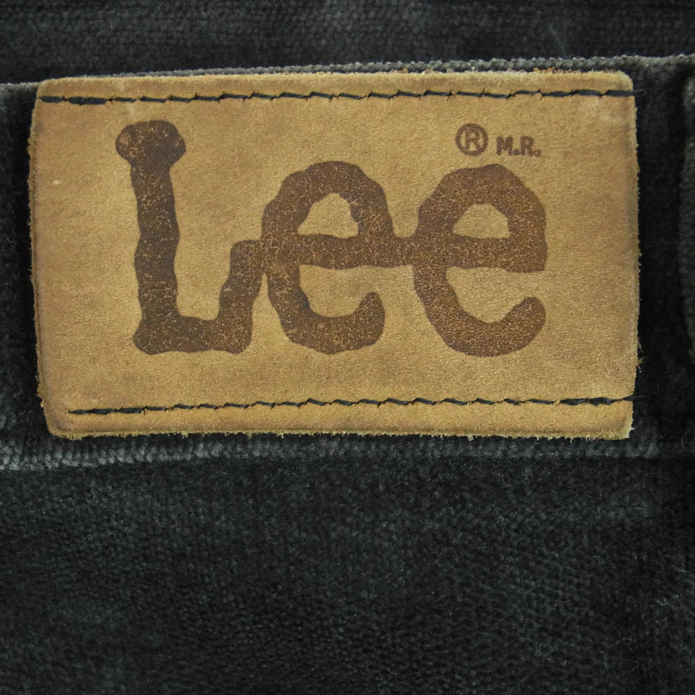 Lee リー ヴィンテージ USA製 42TALON ZIP ベロア ストレート パンツ ブラック系 サイズ表記なし【中古】