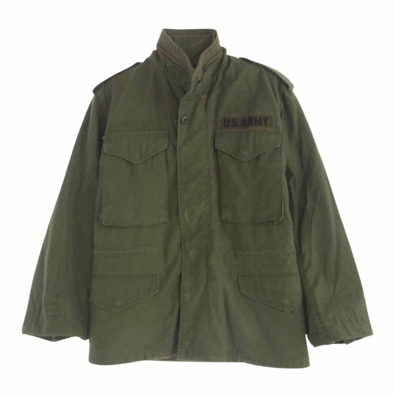 ヴィンテージ 80s 81年製 US ARMY 米軍 M-65 フィールド ジャケット カーキ系 XS-SHORT【中古】