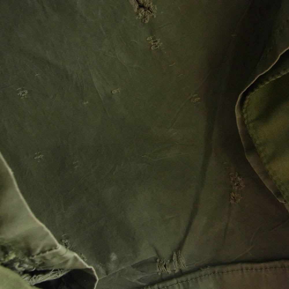 ヴィンテージ 80s 81年製 US ARMY 米軍 M-65 フィールド ジャケット カーキ系 XS-SHORT【中古】