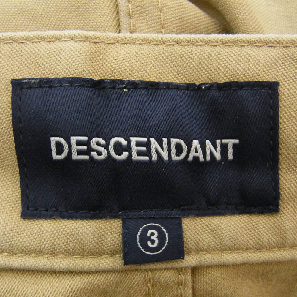 DESCENDANT ディセンダント リブ 無地 コットン チノ パンツ ベージュ系 3【中古】