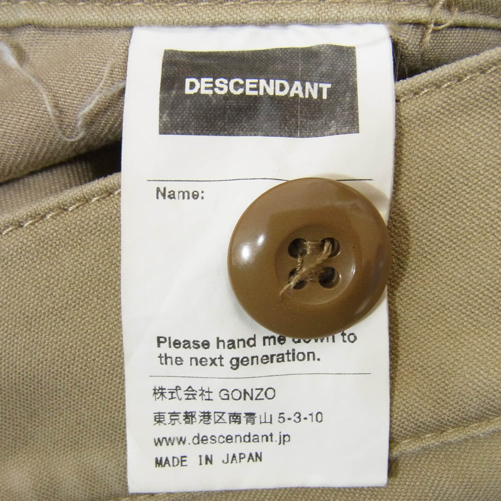 DESCENDANT ディセンダント リブ 無地 コットン チノ パンツ ベージュ系 3【中古】