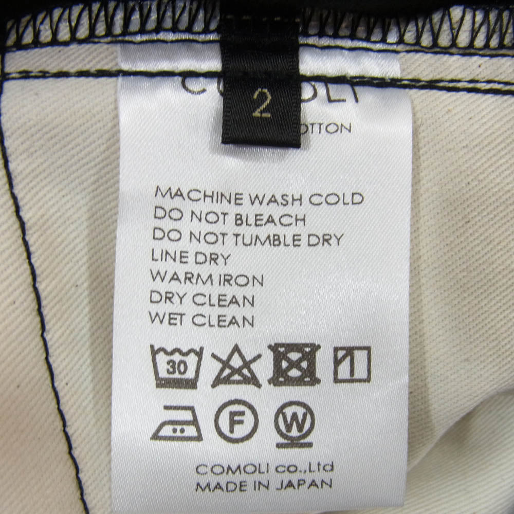 COMOLI コモリ Y03-03018 モールスキン 5P パンツ テーパード シルエット ブラック系 2【中古】