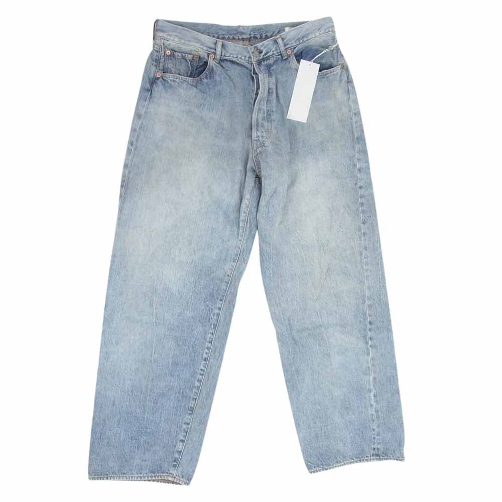 COMOLI コモリ 23SS X01-03004 デニム 5Pパンツ BLEACH 加工 デニム パンツ インディゴブルー系 2【極上美品】【中古】