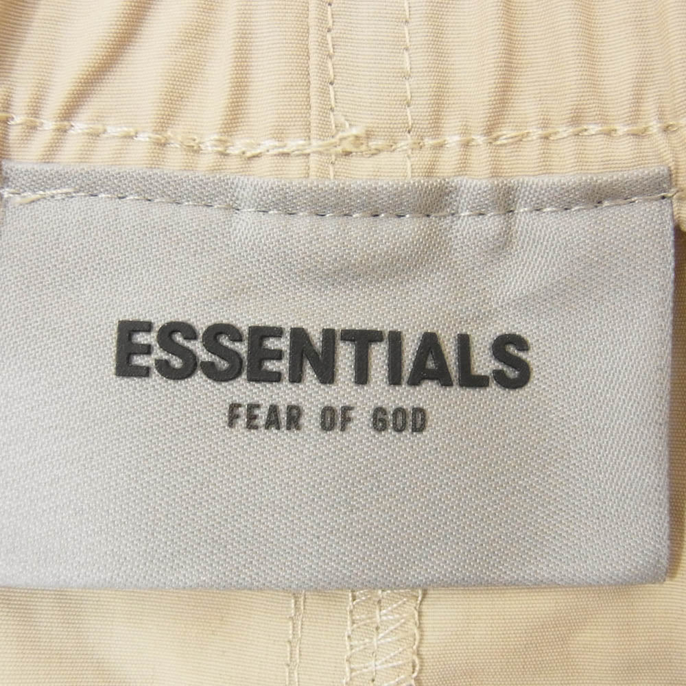 FEAR OF GOD フィアオブゴッド Exclusive Track Pants ラバーロゴ ドローコード トラック パンツ ベージュ系 S【極上美品】【中古】