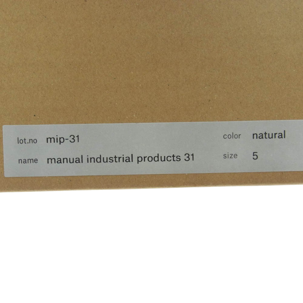 Hender Scheme エンダースキーマ mip-31 MANUAL Industrial products 31 マニュアル インダストリアル プロダクツ レザー シューズ ナチュラル 5【美品】【中古】