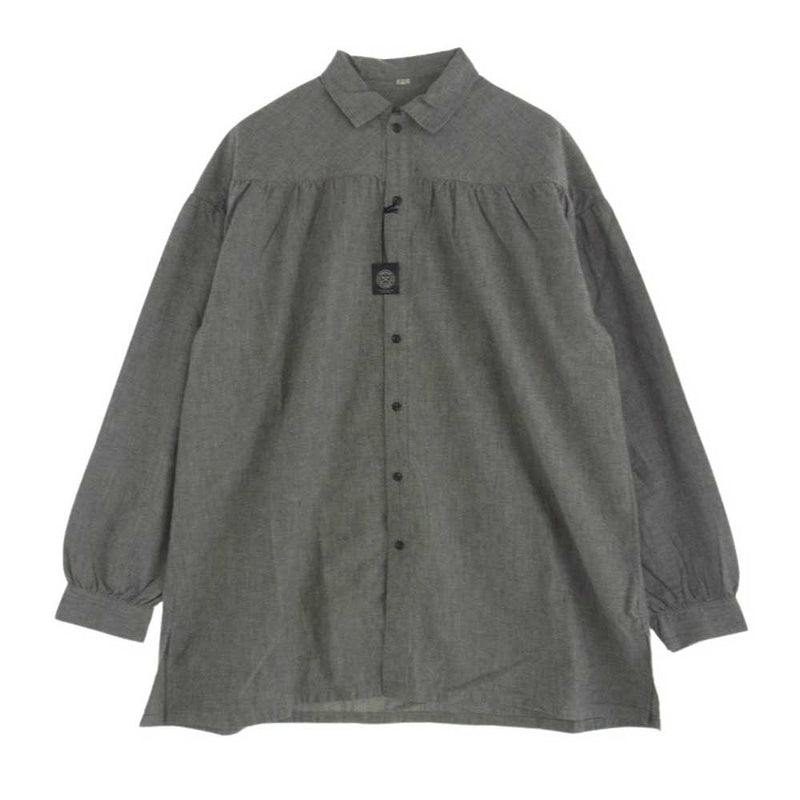 PORTER CLASSIC ポータークラシック 22AW PC-016-2037-11-3 LONG RIDERS SHIRT ロング ライダース シャツ グレー系 3【極上美品】【中古】