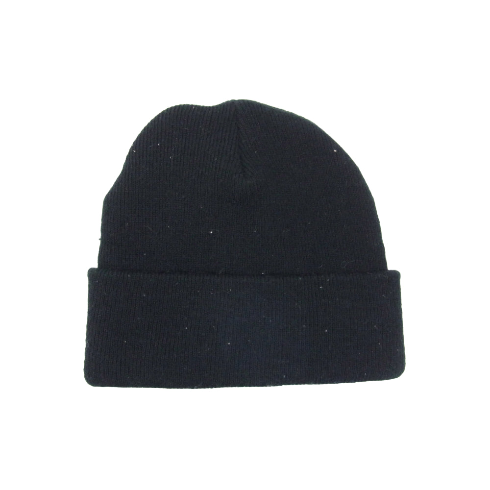 STUSSY ステューシー ストックロゴ 刺繍 ニット キャップ ブラック系【中古】