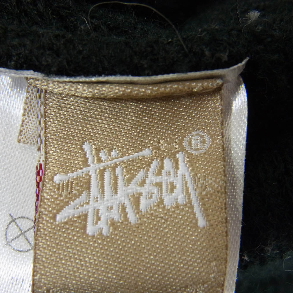 STUSSY ステューシー ストックロゴ 刺繍 ニット キャップ ブラック系【中古】