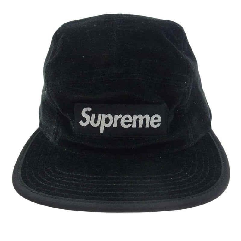 Supreme シュプリーム 16AW Neon Velour Camp Cap ネオン ベロア キャンプ キャップ ブラック系【中古】