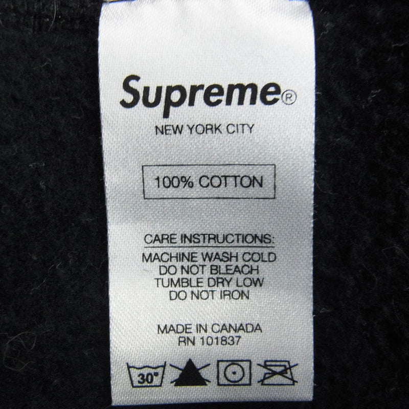 Supreme シュプリーム 14AW 3M Reflective Small Logo Pullover リフレクター スモールロゴ スウェット パーカー ブラック系 M【中古】