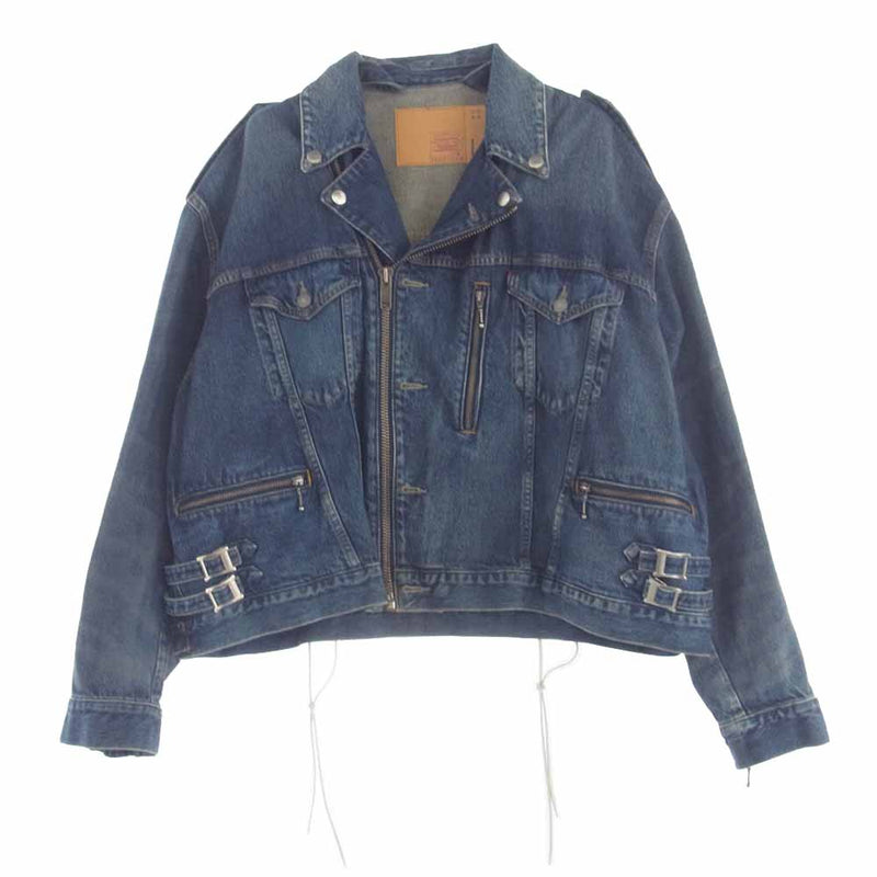 FACETASM ファセッタズム 20SS × LEVIS BIKERS TRUCKER JACKET デニム バイカーズトラッカージャケット ライダース インディゴブルー系 M【中古】