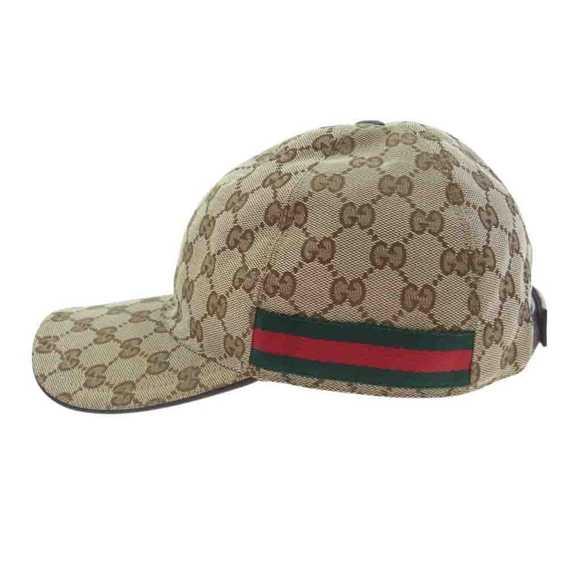 GUCCI グッチ 200035-21891 ウェブストライプ GG キャンバス BB キャップ L【中古】