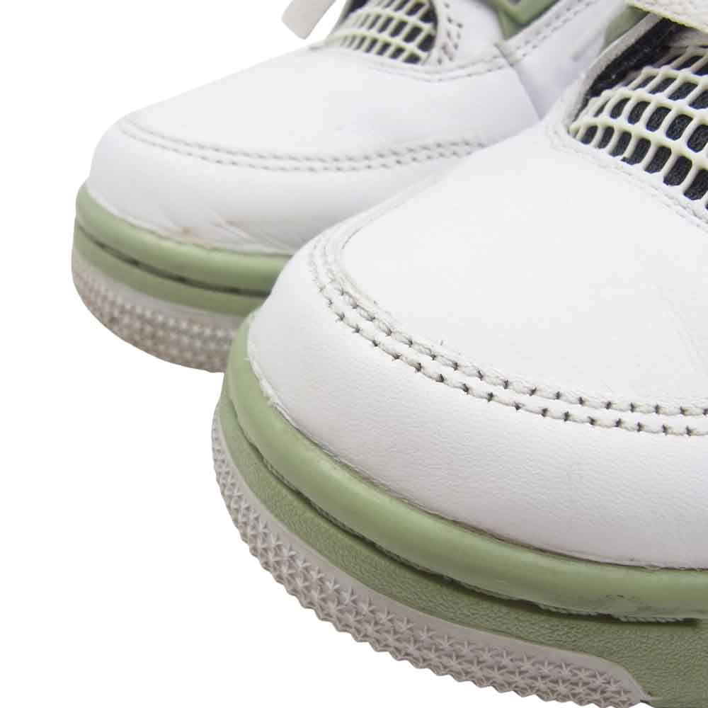 NIKE ナイキ AQ9129-103 Women's Air Jordan 4 Oil Green ウィメンズ エアジョーダン4 オイルグリーン スニーカー ホワイト系 グリーン系 23.5cm【中古】
